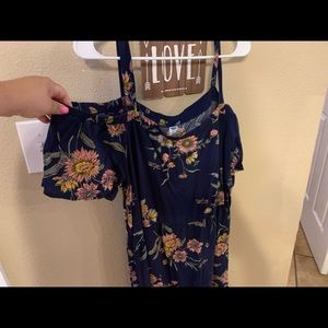 Floral off shoulder dress